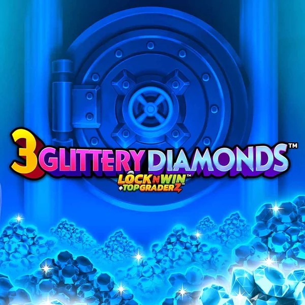 3 Glittery Diamonds logo by PearFiction Studios at LuckyCapone Casino