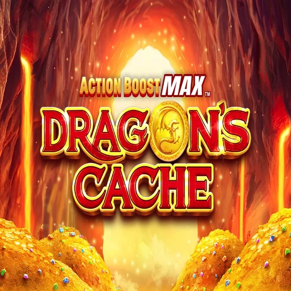 Official Slots logo: Action Boost Max Dragon's Cache by SpinPlay Games at LuckyCapone Casino