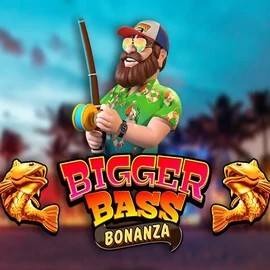 Bigger Bass Bonanza slot logo by Pragmatic Play at LuckyCapone Casino