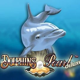 Dolphins Pearl Deluxe online game logo by Novomatic on luckycapones.eu