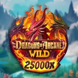 Official Slots logo: Dragons of Arcane Wild by Foxium at LuckyCapone Casino