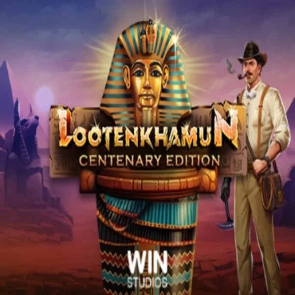 Loot'en Khamun the Dead Sea Scrolls slot logo by Win Studios at LuckyCapone Casino