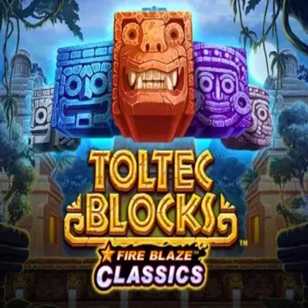 Fire Blaze: Toltec Blocks logo by Rarestone Gaming at LuckyCapone Casino